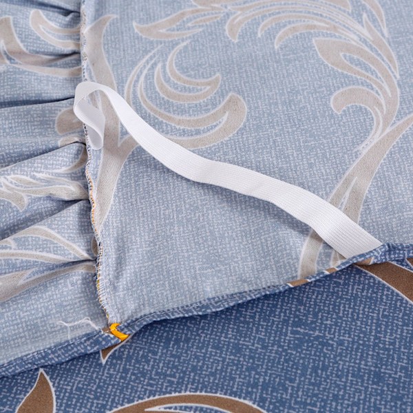 3-delat Set RufflE-veckat Sängkjol Sängkläder Kuddfodral Andningsbart Sängklädesset (1,5M Säng)