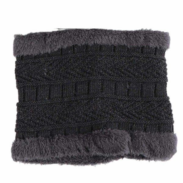 Vinterhue- og Maske Sæt Tykkere Blød Behagelig Polyester Varmebevarende Dame Beanie Strikket Hue med Maske til Kvinder Mænd Grå