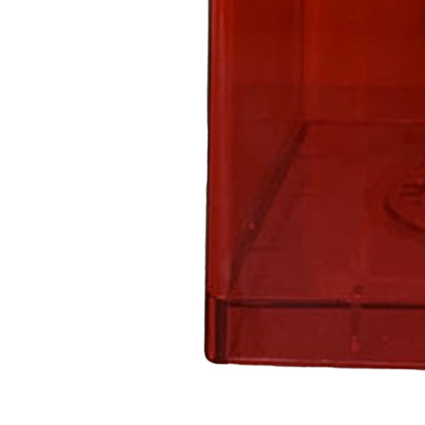 Genomskinlig sparbössa i form av byggklossar, rektangulär transparent myntsparbössa för barn pojkar flickor röd 8,9x8,9x9,2cm / 3,5x3,5x3,6in