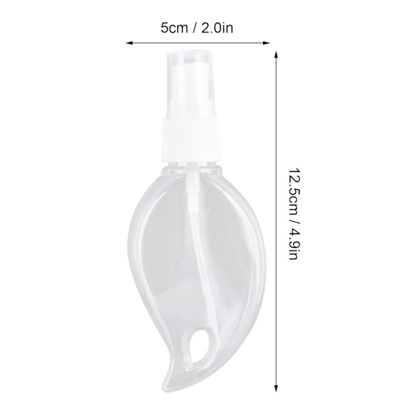 2 50 ml reseflaskor med nyckelring, bärbara, transparenta plastbehållare med lönnlöv, läckagesäkra