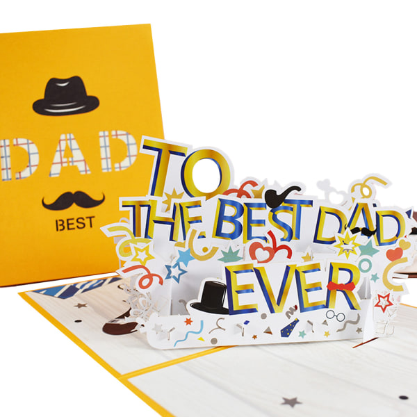 Grattis på fars dag-kort - 3D Pop Up fars dag-kort -