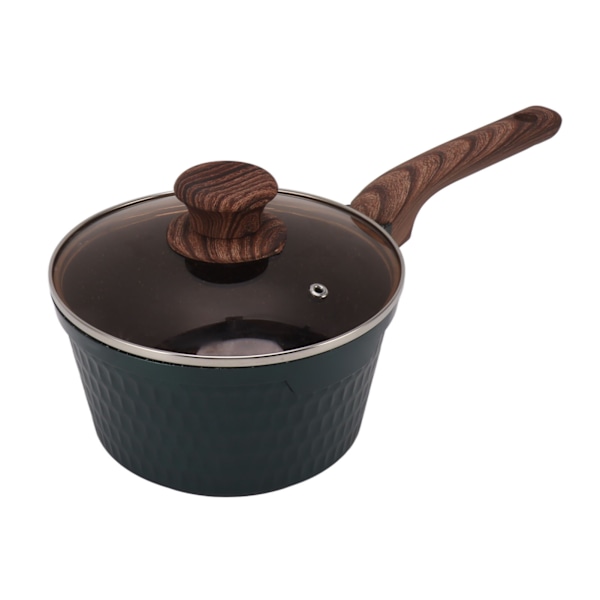 Granitbelagd kastrull, Universal non-stick kastrull med härdat glaslock, Maifansten & Gummiträ, Tålig induktionskompatibel kokkärl, Hälsosam &