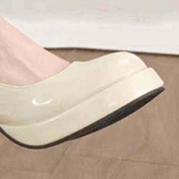 Kvinnor Högklackade Skor Trendiga Eleganta Halkfria Högklackade Skor för Uppträdande Beige 38