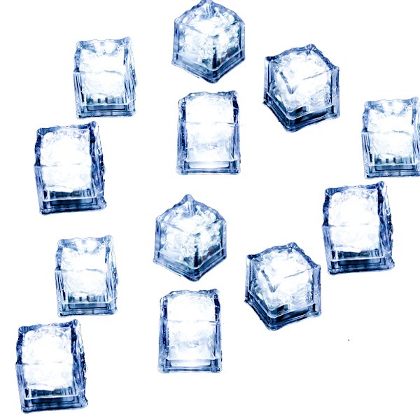 Multifarvede LED-is terninger med skiftende lys | til