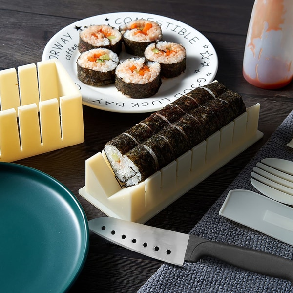 Japansk Sushi Verktyg Ris och Grönsaksrulle Form 10 Delar Set