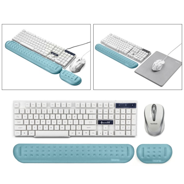 1 sæt Memory Foam Musetastatur Håndledsstøttepude
