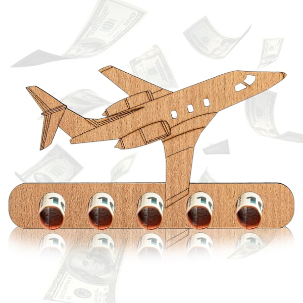 Original birthday money gift wood - money gift for travel, honeymoon - airplane gift - wooden gifts for flying - gifts money gift for friends,