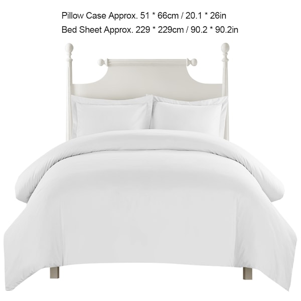 Blå Comforter Set Twin Queen King Tryckt Bomulls Sängkläder Set Mjukt enkelt (USA-queen Vit)