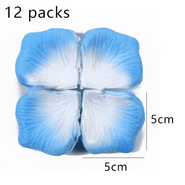 12 påsar konstgjorda rosenblad, non-woven blomblad för