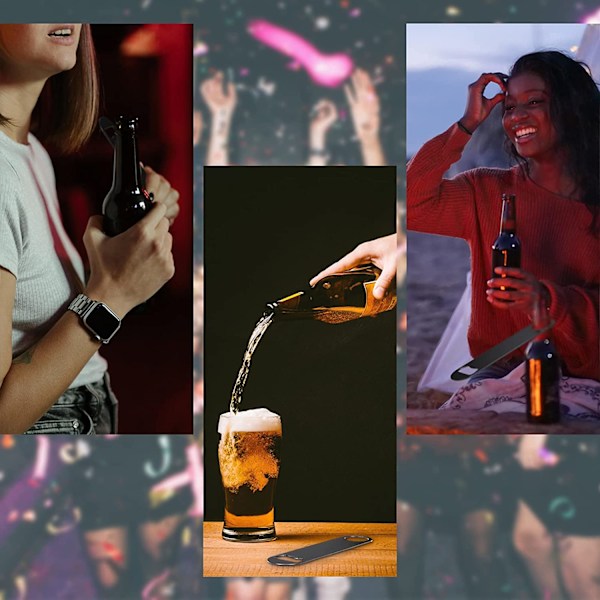 Rostfri platt flasköppnare Bartender flasköppnare för