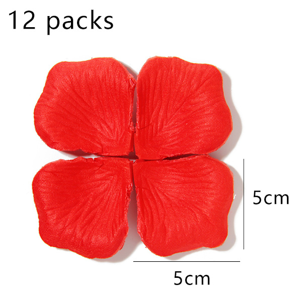 1200 st konstgjorda rosenblad, non-woven blomblad för