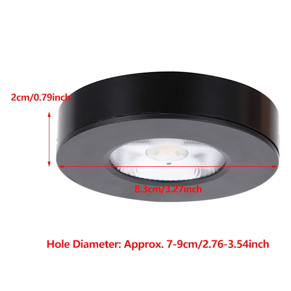 AC220V 5W Aluminium LED Super Ljus COB Ultratunn Downlight Taklampa för Korridor