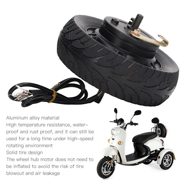 8 tum Hjulnavsmotor Trummbroms 36V‑48V 500W till 1200W 1400 RPM Vattentät Universal för Elcykel Scooter