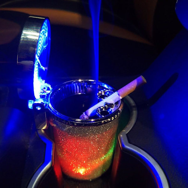 iTimo Automatisk askkopp med LED-ljus cigarettaskkopp