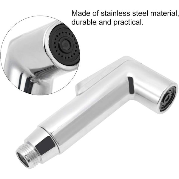 Suutin suihku bide, suihkupää käsisuihku, korkealaatuinen ruostumattomasta teräksestä valmistettu käsisuihku bide, wc-bide suihkuhygieeninen suihku, joka sopii täydellisesti henkilökohtaiseen käyttöön