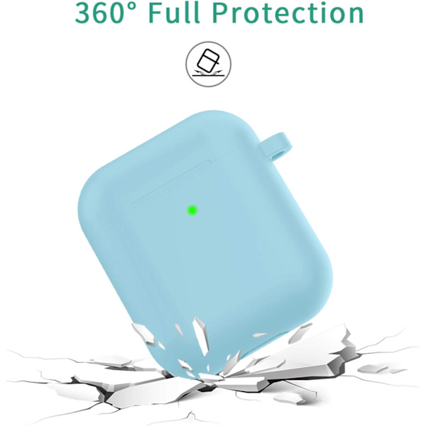 Airpods-fodral, Airpods-silikonfodral med nyckelring,