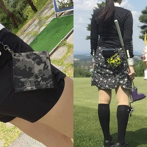 Bærbar Golfbold Håndklæde Rengøringsmiddel Golfbold Rengøring Håndklæde med Tilbagekaldelig Klip, Lille Tilbagekaldelig Vaskbar Vådt Tørt Golfbold Rengøringsmiddel til Mænd Golf