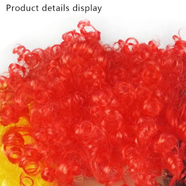 2 st National Flag Short Curly Wig 2022 VM Short Curly