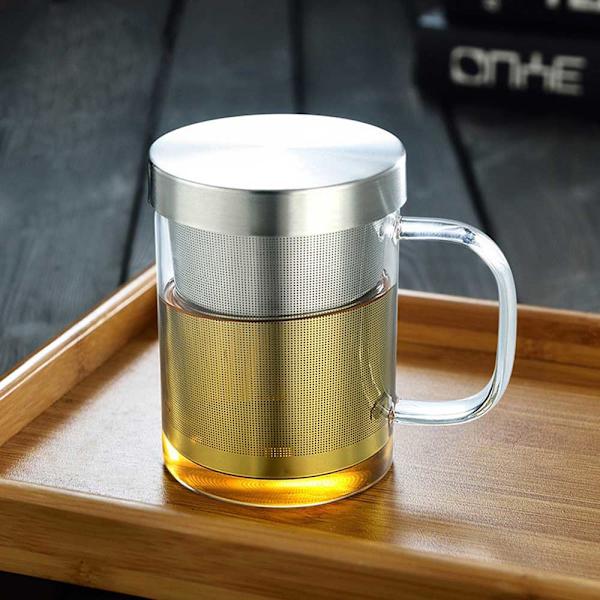 Glas Tekande med Infuser, Løs Te Tekande med Infuser,