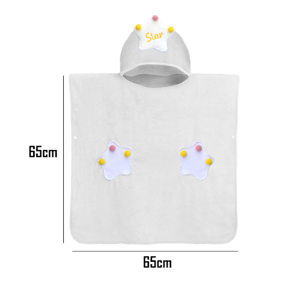 Mjuk bomullsslinga med huva badhandduk med hatt bad/pool/strand