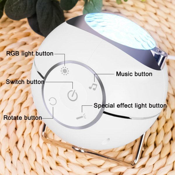 Natlys Smart WiFi-projektor, stjernelysprojektor med Blu
