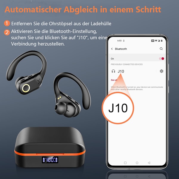 Urheilukuulokkeet, langattomat bassokuulokkeet, korvanappikuulokkeet Bluetooth 5.3 IPX7 vedenpitävät, 60 tunnin toistoaika, urheilukuulokkeet HD-mikrofonilla,