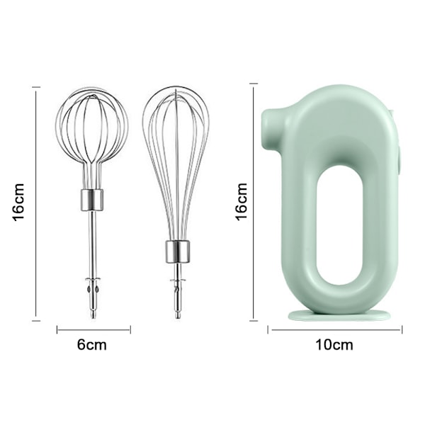Sladdlös elektrisk handmixer för hushåll, USB-laddningsbar handhållen