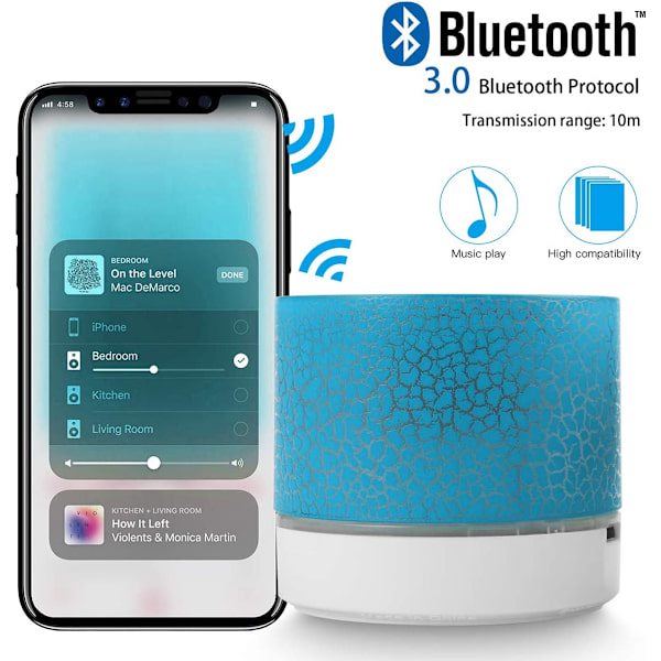 Kannettava langaton minikokoinen Bluetooth-kaiutin, AI Super Bass Stereo Re
