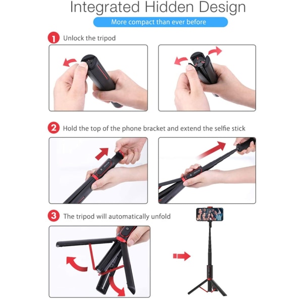 Selfie Stick Tripod Gimbal Stabilisator för Smartphone med