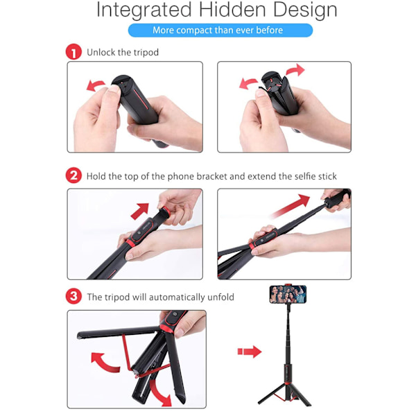 Selfie Stick Tripod Gimbal Stabilisator til Smartphone med