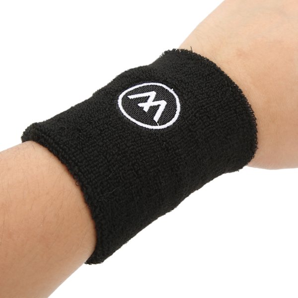2 (par) handledsskydd Sport Basketboll Svettavvisande handledsskydd Sport handledsskydd Svart
