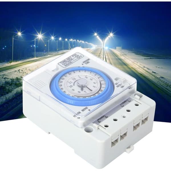 Rnemitery – 16A Analog Mekanisk Tidsbryter – 100-240V AC Strømforsyning – DIN-skinne Montering – 15 Minutter Programmerbar