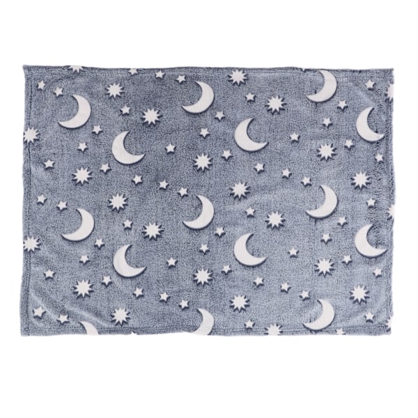 Glödande polyesterfilt Mjuk och varm luddig filt för säng soffa soffa alla säsongerDusty Blue