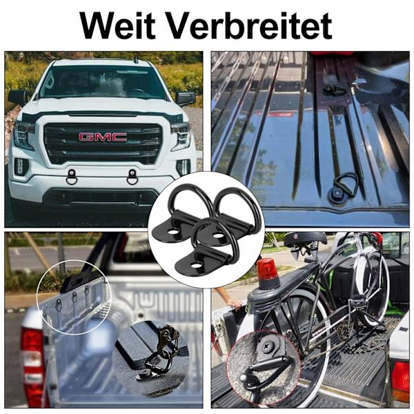 12 stk. D-ring installationsbindinger med øjne, D-ring kroge, V-formede bindinger, kraftige installationsringe, sammenklappelige D-remhængere, kraftig rustfri