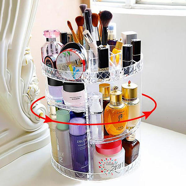 Roterende Makeup Organizer 360 Grader Justerbar
