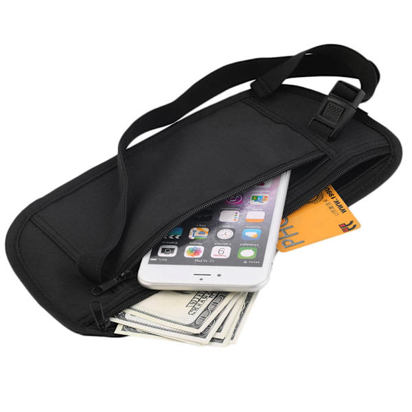 Matkarahan vyölaukku piilotettu lompakko passiraha vyölaukku Slim Secret Security Travel Bag Chest Pack