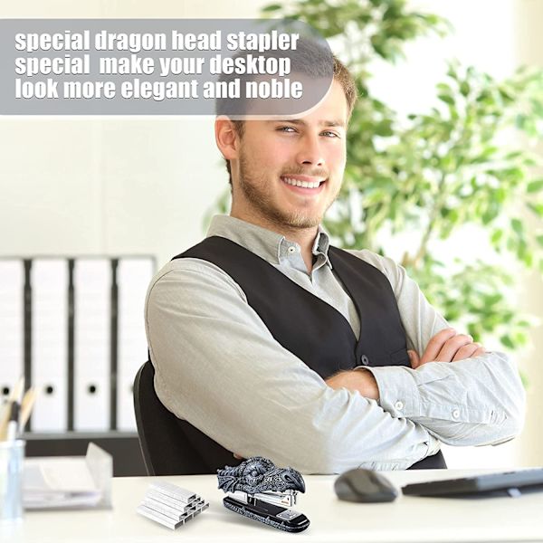 Draksstapler, drakehuvudstapler, barnstapler, rolig stapler