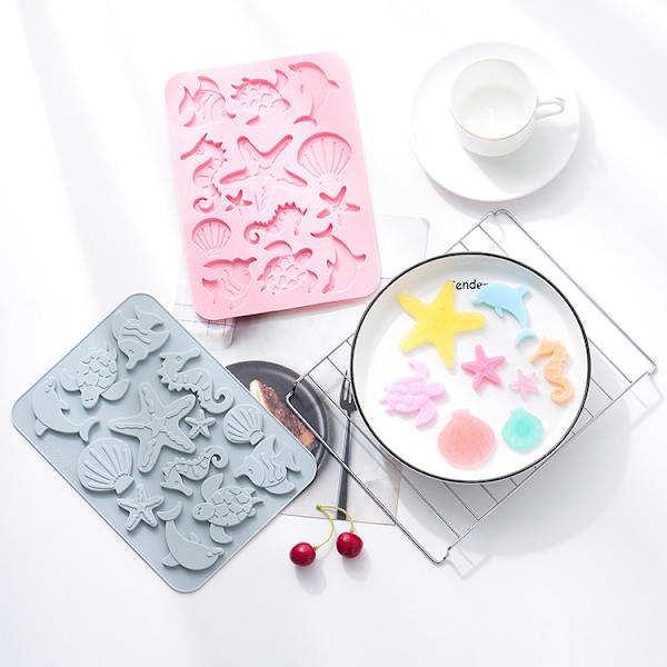 Gummy Candy Silikoneforme, Ocean Animal Jello Form Sæt af 4