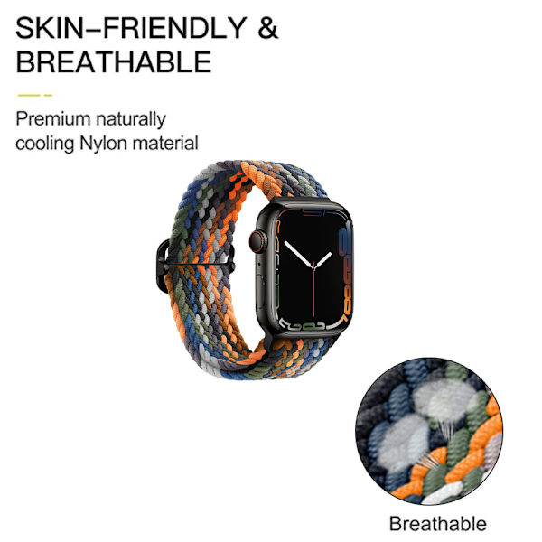 Rem för Apple iWatch 1234567 justerbar nylon