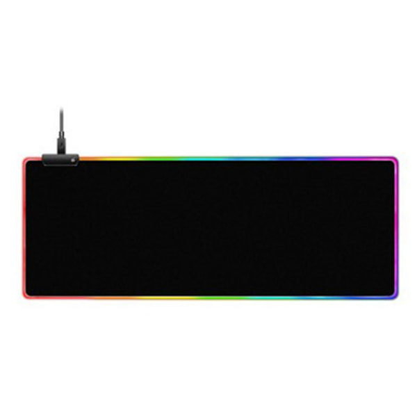 RGB Gaming Musemåtte, XXL, 800*300mm, Soft-Led-Musemåtte, Computertastatur-Musemåtter Matte, Sort