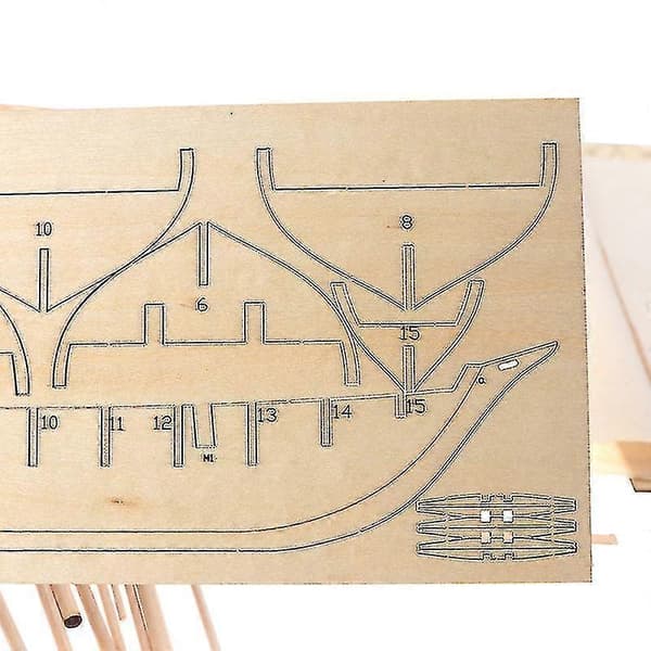 1:100 Halcon Träsegelbåtsmodell Gör-det-själv-kit Fartygsmontering Dekorationspresent