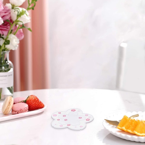 Kawaii Sakura Cup Coaster, Dekor Cup Dekkematte, Søt kjøkkengryte
