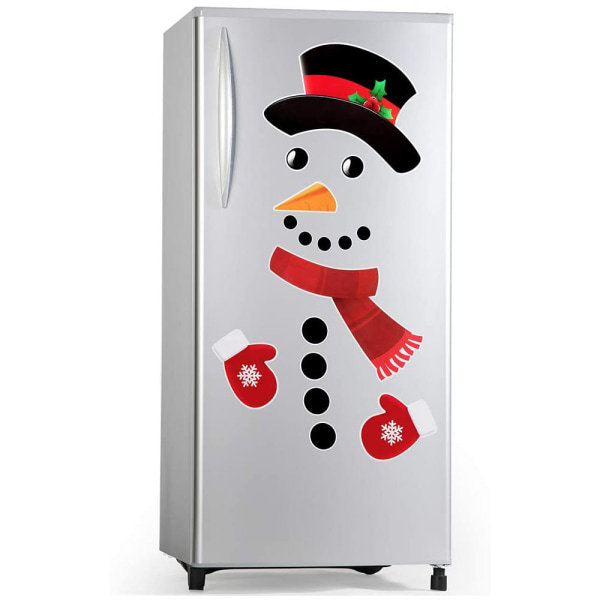 Snowman Kjøleskapsmagneter Sett med 16, søt morsomt kjøleskap