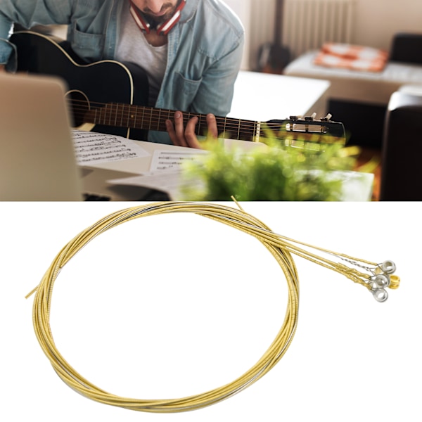 Akustisk Gitarrsträng Ersättning Rostskyddsbeläggning Lätt Musikinstrument Tillbehör (Mässing)