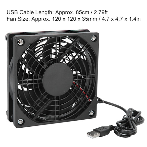 2 stk datamaskin vifte ultra stille kjølevifte 5V USB PC kjølevifte vifter