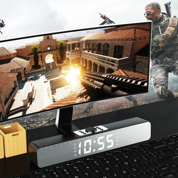 USB-langaton Bluetooth-minikaiutin kellolla
