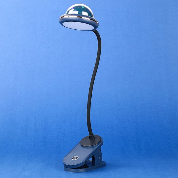 Förtrollad Boklampa, 3 Färgtemperaturer för Barn och Vuxna, med 5 Ljusstyrkenivåer & USB C Uppladdningsbar, Blå (Flexibel Svanhals Tillverkad av