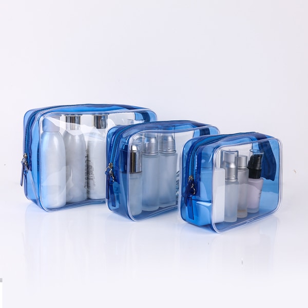 3 Pack Clear Toiletry Bag,Cosmetic Storage Bag,TSA Approved