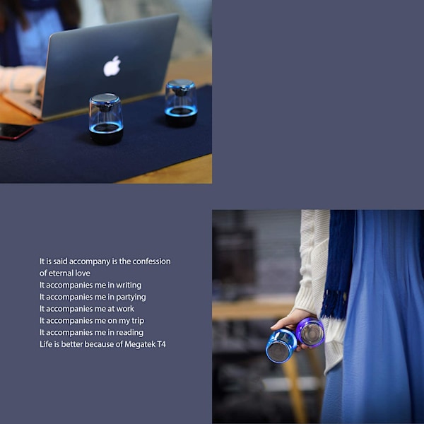 Bluetooth-kannettava kaiutin, True Wireless Stereo -kaiuttimet