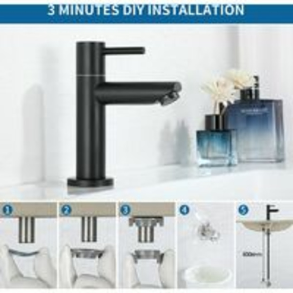 Bassin Hane Koldt Vands Hane Sort Bassin Hane med Udskiftelig Aerator Hane